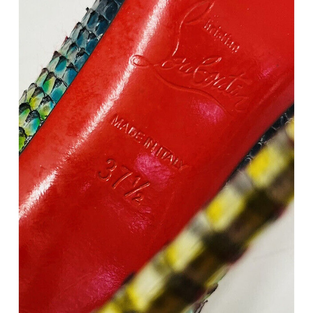 Christian Louboutin Multicolor Python Heels - Picture 9 of 9
